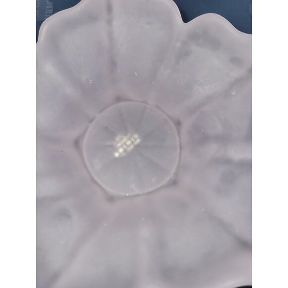 Vintage Viking Pink Frost Lotus Blossom Glass Dish MCM 6.5" Width - Picture 4 of 6